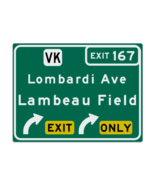 Replica Lombardi Avenue Lambeau Field Metal Highway Sign - $628.30 MXN+