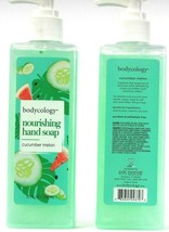 2 Bottles Bodycology Nourishing Hand Soap Pump Cucumber Melon Scented 10 Fl oz
