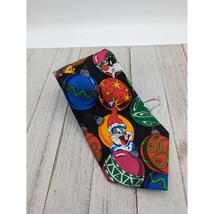 Vintage Looney Tunes Mania Christmas Holiday Neck Tie 1994 Bugs Tweety Sylvester - £7.93 GBP