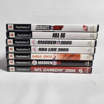 Lot Of 7 PS2 Game Bundle Sports Gameday Madden NBA MLB 2K Live - $18.70