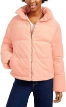 Authentic Collection B Womens Corduroy Cropped Puffer Coat, BLUSH, L - £21.36 GBP