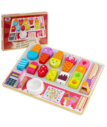 Kids Wooden Ice Cream Shop Set Toy Children&#39;s Kitchen Playset Pretend Pl... - $46.48 CAD