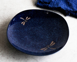 Pack Of 4 Made In Japan Blue Tombo Dragonfly 10&quot; Main Course Large Dinner Plates - £47.15 GBP