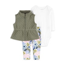 Carter&#39;s Child of Mine Baby Girl Vest Outfit Set, 3-Piece, Size 24 Months - £18.12 GBP