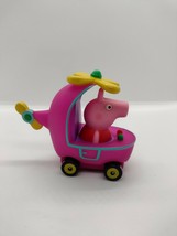 Peppa Pig Jazwares Pink Helicopter Rubber Plastic Action Play Toy - $8.90