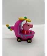 Peppa Pig Jazwares Pink Helicopter Rubber Plastic Action Play Toy