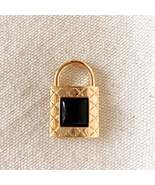 Fancy Diamond Shape Pattern Lock Pendant Made From Fine 18k Gold Filled ... - £11.72 GBP
