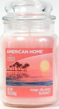 1 American Home By Yankee Candle 19 Oz Pink Island Sunset Glass Jar Candle - £23.96 GBP