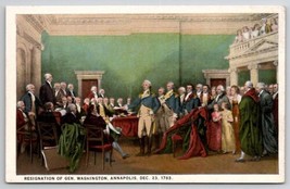 Resignation Of General Washington In 1783 Postcard C37 - $4.95