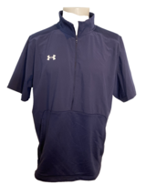 Under Armour Navy Short Sleeve 1/2 Zip Pullover Size XL - $28.49