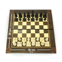 3in1 Backgammon 19&#39;&#39; Chess and Checkers Foldable Board and All Pieces included - £39.48 GBP