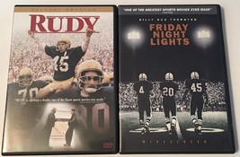 Rudy / Friday Night Lights - College &amp; Hs - Lot Of 2 Football Theme Movies Dv Ds - £6.22 GBP