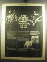 1975 Jeff Beck Blow by Blow Album and Mahavishnu Orchestra Album Advertisement - £14.44 GBP