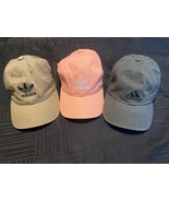 Adidas Women&#39;s Hats set of 3 adjustable black ,olive green, and pink - $27.16 CAD