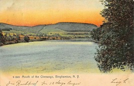 Binghamton New York~Mouth Of The Chenango Sunset~Rotograph 1908 Photo Postcard - £5.36 GBP