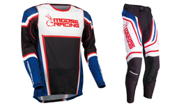 Moose Racing Agroid Red White Blue Dirt Bike Adult Mens MX Riding Off-Road Gear - £155.79 GBP+