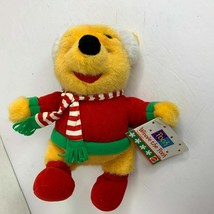 Mattel Plush Stuffed Animal Toy Winnie the Pooh W Scarf #17838 Tags 1997 - £10.85 GBP