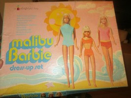 VINTAGE 1972 Malibu Barbie Dress-Up Set Colorforms No.2350 almost complete - £21.78 GBP