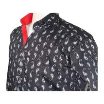 Men Shirt J.Valintin Turkey Usa Egyption Cotton Axxess Style 4S96-03 Black image 6
