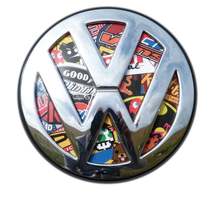 vw golf mk6 stickerbomb colour v2 - rear badge inserts. polo lupo gti - £12.53 GBP
