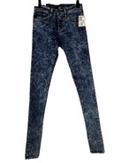 Flying Monkey Acid Wash Skinny Jeans Mid Rise Stretch Denim Blue Sz 1 Ma... - $35.19 CAD