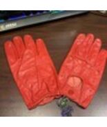 Men Driving Gloves Unlined Leather Red Size Small No Tariffs For USA Cus... - $9.45