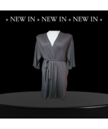 Joyspun- Black Wrap-Style Robe with Adjustable Tie and Pockets Size S-M - $10.00