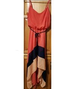 Peach Paper Doll dress with Navy and Yellow stripes - $11.96 CAD