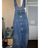 Liberty Denim Bib Overalls Mens 44 x 30 Carpenter Pockets Workwear Strai... - €18,20 EUR