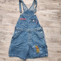 Vintage Jerry Leigh Winnie the Pooh Bear Women&#39;s Blue Denim Overall Shorts Small - £27.97 GBP