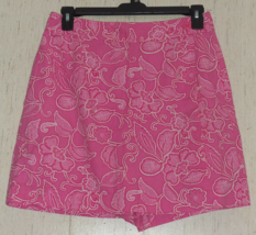 EXCELLENT WOMENS WHITE STAG STRETCH PINK W/ FLORAL PRINT SKORT  SIZE 12 - $23.33