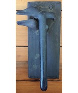 Vintage Antique Primitive Cork Press Cast Iron Crimp Crimpers Walnut Nut... - £99.60 GBP