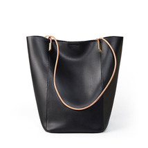 Genuine Leather Shoulder Bags For women&#39;s Fashion Large Retro Bucket Underarm Ba - £78.02 GBP