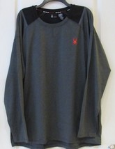 Spyder Active Long Slv Pullover Shirt Blazing Charcoal Heather Men&#39;s Sz ... - $434.59 MXN