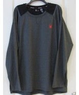 Spyder Active Long Slv Pullover Shirt Blazing Charcoal Heather Men&#39;s Sz ... - $434.36 MXN