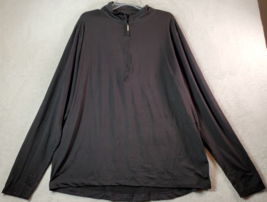 Magellan Sweatshirt Men Size 2XL Black Polyester Long Casual Sleeve Logo 1/4 Zip - £9.75 GBP