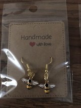 Bee Fashionable Earrings  Gold Hypoallergenic Hook - $14.20
