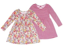 Two (2) Member&#39;s Mark™ ~ Girl&#39;s Size 4 ~ Long Sleeve All-Over Print Knit... - $22.44