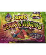 The Yummy Guru- Assorted SOUR BEARS &amp; WORMS-Gummy/Gummi Candy-1 POUND BA... - £11.08 GBP