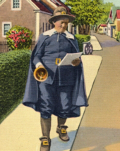 Provincetown Cape Cod Massachusetts Postcard Vintage Ye Old Town Crier Pilgrim - £10.10 GBP