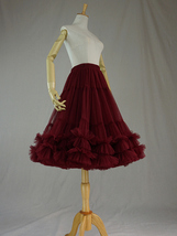 Purple A-line Layered Tulle Skirt Custom Plus Size Ballrina Tulle Skirt image 7