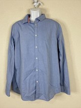 Larsson &amp; Co Stockholm Men Size XL Blue Dot Button Up Shirt Long Sleeve - £5.29 GBP