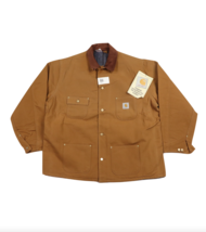 Deadstock Vintage 90s Carhartt Mens 54T Blanket Lined Barn Jacket Duck Brown USA - £156.86 GBP