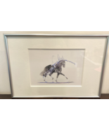 Jan Kunster Topas Dressage Horse Print Sgd. Germany Frame &amp;Glass 12 3/8&quot;... - $82.32 CAD