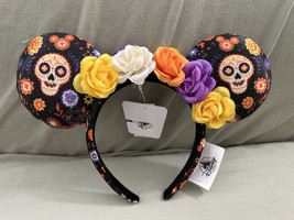 Disney Parks Authentic Coco Day of the Dead Minnie Mouse Ears Headband NEW - £39.77 GBP