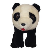 Lillian Vernon Plush Panda Stuffed Animal Doll Wool Toy Black White 13&quot; - £8.98 GBP