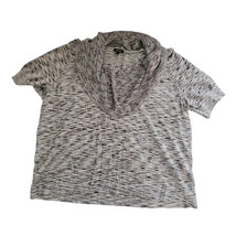 Apt. 9 gray/silver 1x short sleeve cowl neck sweater - $11.00