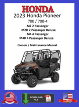 2023 Honda Pioneer 700 / 700-4 SXS Owners / Maintenance Manual - $12.95