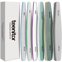 Teenitor Nail File Nail Buffer, 6 pcs Nail Files and Buffers for Natural... - £13.39 GBP