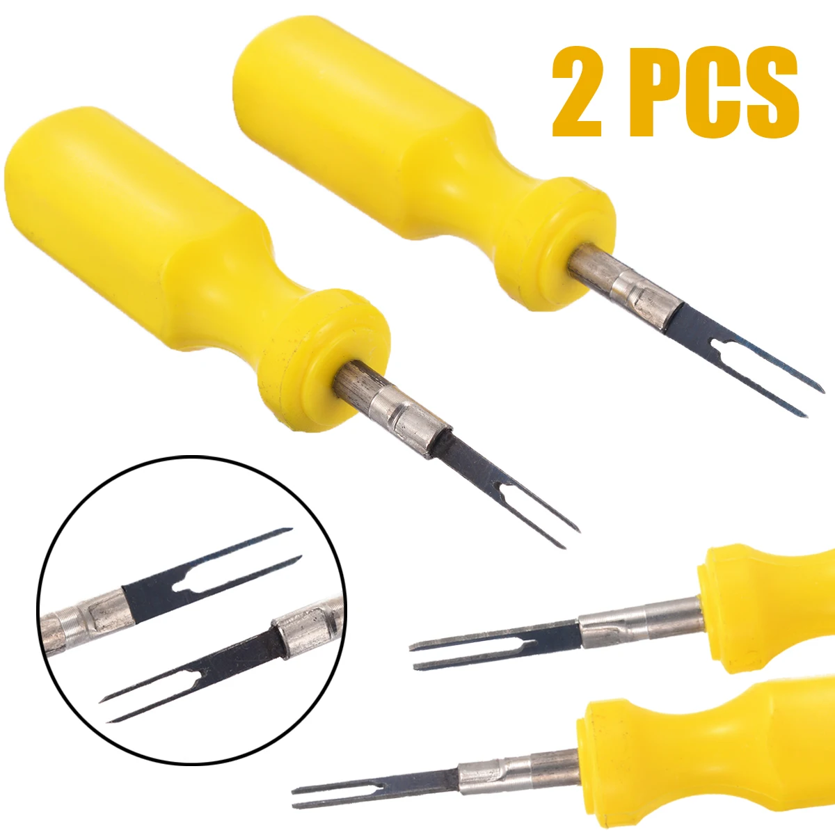 2PCS Car Wiring Connector Pin Release Extractor Puller Auto Terminal Removal T - £16.83 GBP